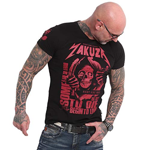 Yakuza Herren Afraid to Die T-Shirt, Schwarz, XL von Yakuza