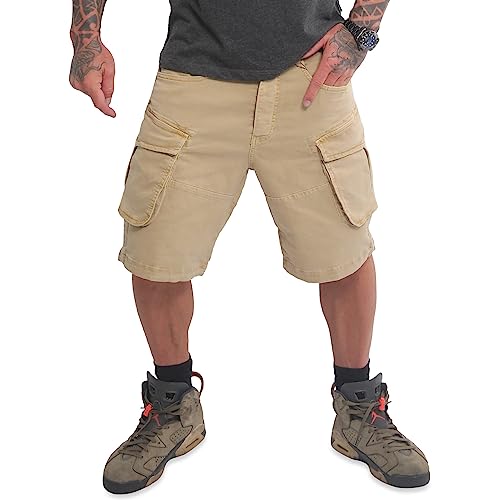 Yakuza Herren Ancient Cargo Shorts, Warm Sand, 31W von Yakuza