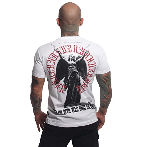 Yakuza Herren AngelDevil T-Shirt, Weiß, 5XL von Yakuza