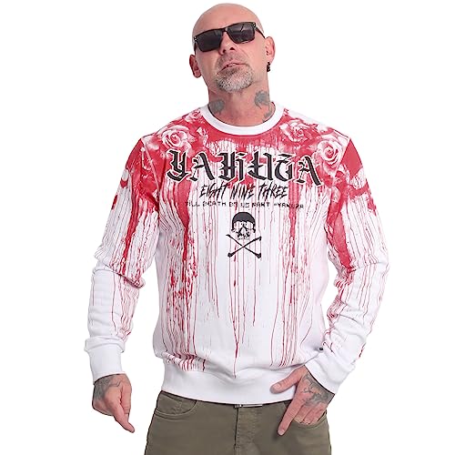 Yakuza Herren Blood Pullover, Weiß, 5XL von Yakuza