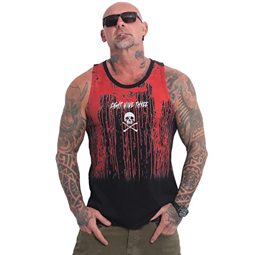 Yakuza Herren Blood Slim Racer Tanktop, Schwarz, 3XL von Yakuza