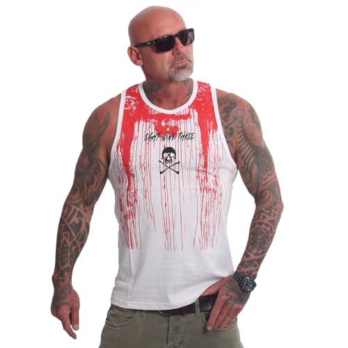 Yakuza Herren Blood Slim Racer Tanktop, Weiß, 3XL von Yakuza