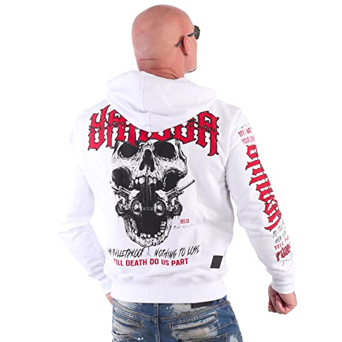 Yakuza Herren Bulletproof Kapuzenpullover, Weiß, S von Yakuza