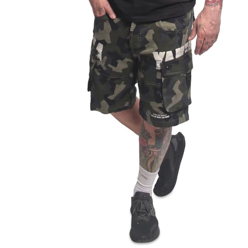 Yakuza Herren Bump Cargo Shorts, Camouflage, 34W von Yakuza