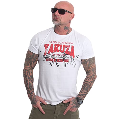 Yakuza Herren Business T-Shirt, Weiß, 5XL von Yakuza