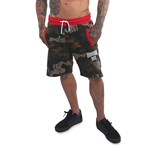 Yakuza Herren Casual Day Sweat Shorts, Camouflage, S von Yakuza