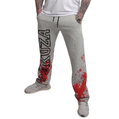 Yakuza Herren Creepy Straight Jogginghose, Hellgrau Meliert, L von Yakuza