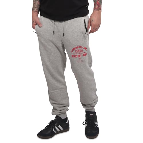 Yakuza Herren Cruel Casual Jogginghose, Hellgrau Meliert, 4XL von Yakuza