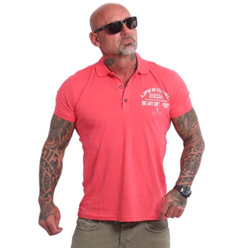 Yakuza Herren Cruel Polo Shirt, Geranium, L von Yakuza