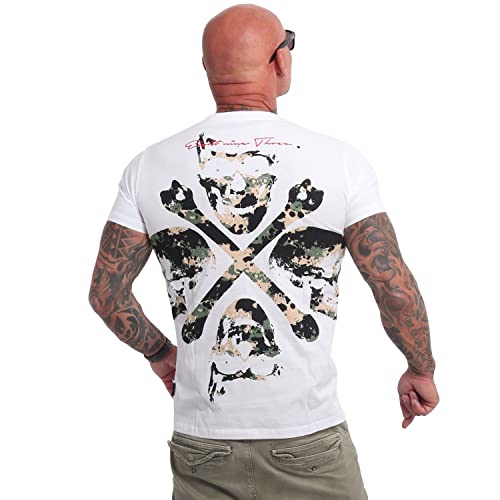 Yakuza Herren Cruel V02 T-Shirt, Weiß, 3XL von Yakuza