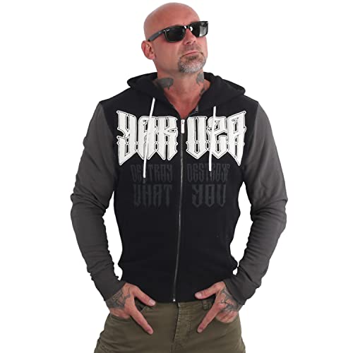 Yakuza Herren DSTR Two Face Kapuzenjacke, Schwarz, S von Yakuza