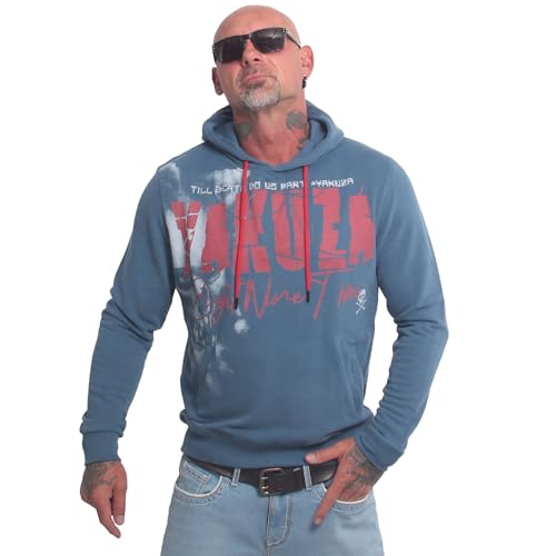 Yakuza Herren Dead Clown Kapuzenpullover, Mallard Blue, M von Yakuza