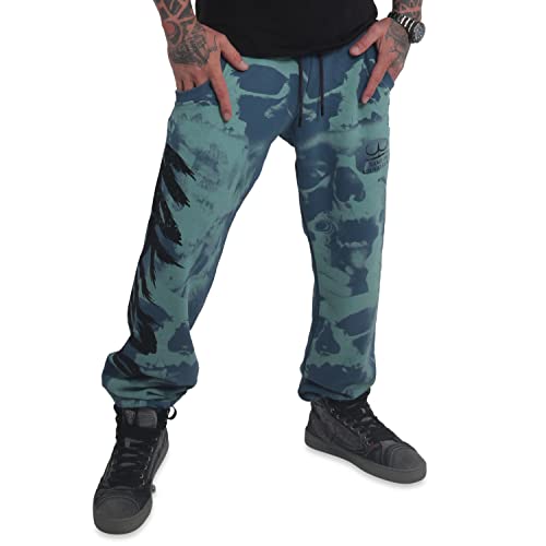 Yakuza Herren Death Awaits U Loose Jogginghose, Mallard Blue, S von Yakuza