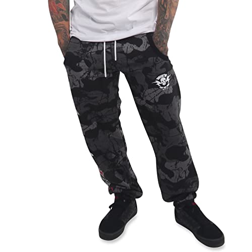 Yakuza Herren Deathbed Loose Jogginghose, Camouflage Grey, 3XL von Yakuza