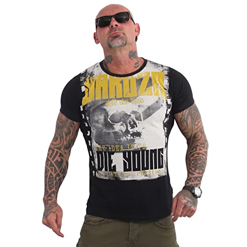 Yakuza Herren Die Young T-Shirt, Schwarz, XXL von Yakuza