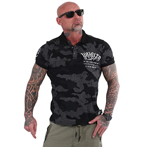 Yakuza Herren Equality Polo Shirt, Camouflage Grey, M von Yakuza