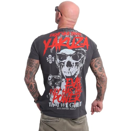 Yakuza Herren Evil Only V02 T-Shirt, Anthrazit, 3XL von Yakuza