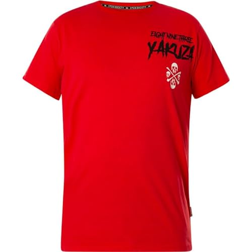 Yakuza Herren Evil Only V02 T-Shirt, Ribbon Red, XL von Yakuza