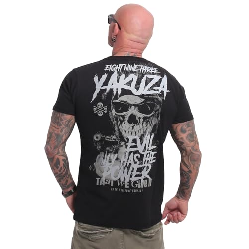 Yakuza Herren Evil Only V02 T-Shirt, Schwarz Rflx, 3XL von Yakuza