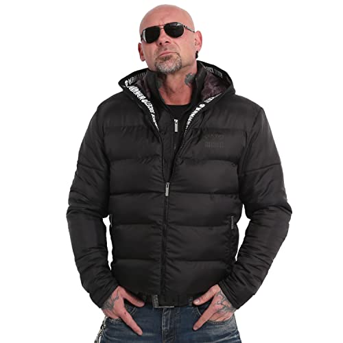 Yakuza Herren FCK Society 2Pad Winterjacke, Schwarz, 4XL von Yakuza