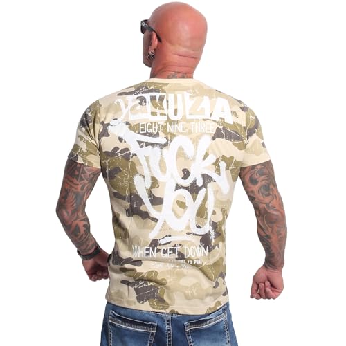 Yakuza Herren FU T-Shirt, Camouflage, 4XL von Yakuza