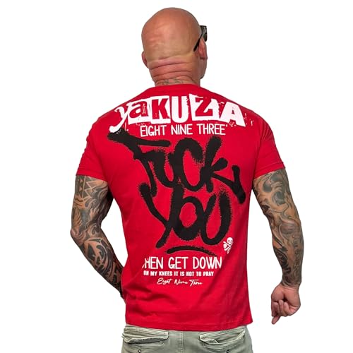 Yakuza Herren FU T-Shirt, Ribbon Red, 3XL von Yakuza