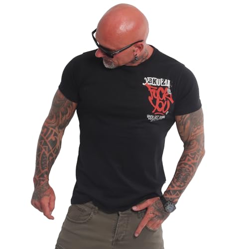 Yakuza Herren FU T-Shirt, Schwarz, 4XL von Yakuza