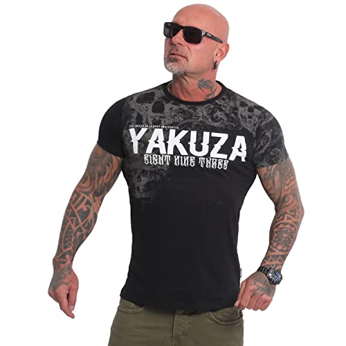 Yakuza Herren Faded T-Shirt, Schwarz, S von Yakuza