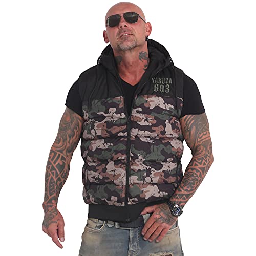 Yakuza Herren FCK Society Kapuzenweste, Camouflage, S von Yakuza