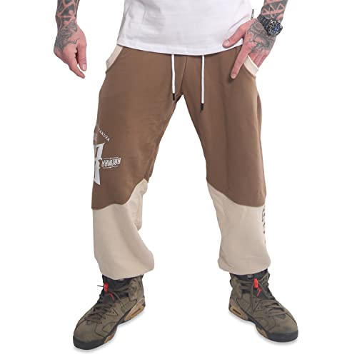 Yakuza Herren Game On Two Face Loose Jogginghose, Braun/Beige, L von Yakuza