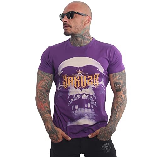 Yakuza Herren Ghost Skull T-Shirt, Prism Violet, 4XL von Yakuza