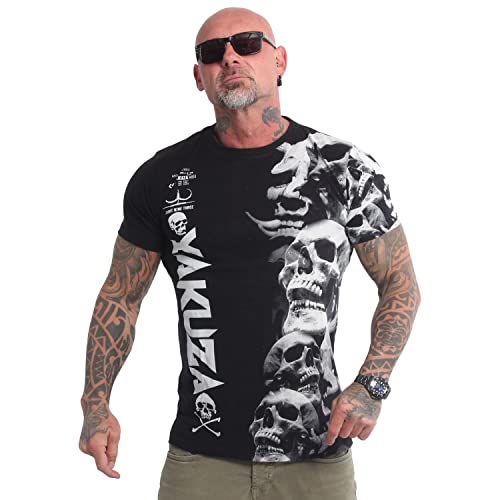 Yakuza Herren Graveyard T-Shirt, Schwarz, 4XL von Yakuza