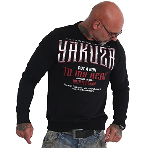 Yakuza Herren Gun Pullover Sweatshirt, Schwarz, 3XL von Yakuza