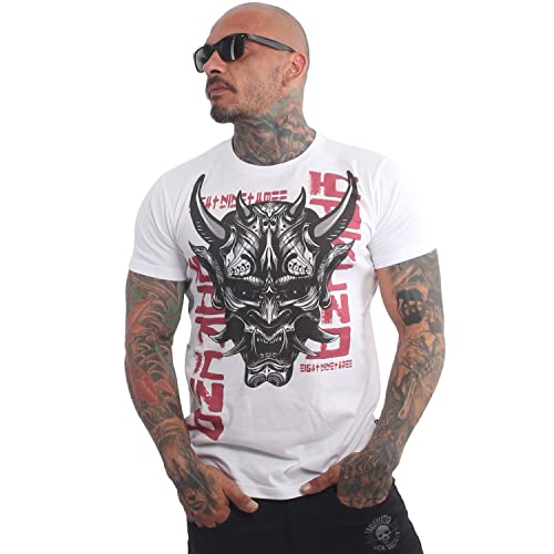 Yakuza Herren Hannya T-Shirt, Weiß, 4XL von Yakuza