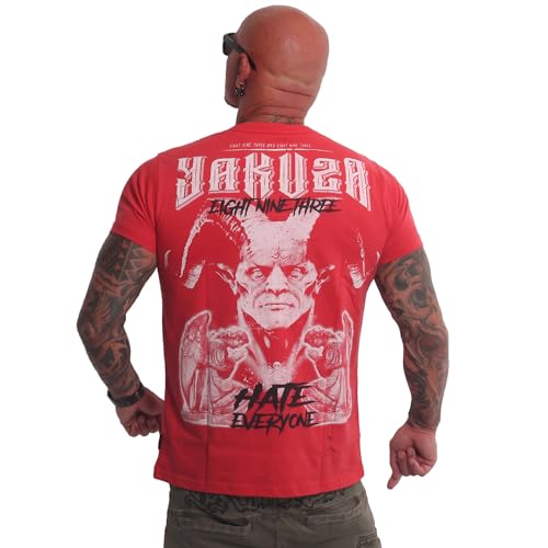 Yakuza Herren Hate T-Shirt, Ribbon Red, 4XL von Yakuza