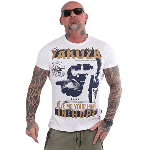 Yakuza Herren Hope T-Shirt, Weiß, 4XL von Yakuza