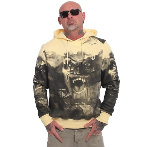Yakuza Herren Horror Allover Kapuzenpullover, Pale Banana, 4XL von Yakuza