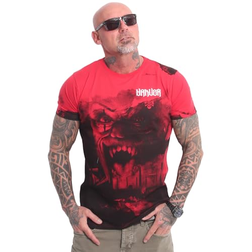 Yakuza Herren Horror Allover T-Shirt, Ribbon Red, 3XL von Yakuza