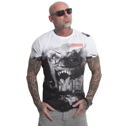 Yakuza Herren Horror Allover T-Shirt, Weiß, XL von Yakuza