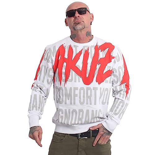 Yakuza Herren Ignorance Allover Pullover, Weiß, 6XL Yakuza Herren Ignorance Allover Pullover, Weiß, 6XL von Yakuza