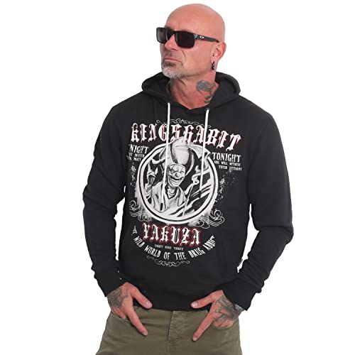 Yakuza Herren Kingshabit Kapuzenpullover, Schwarz, 6XL von Yakuza