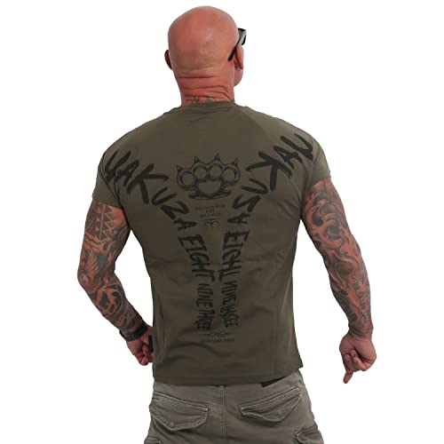 Yakuza Herren Knuckle Tree T-Shirt, Grape Leaf, 3XL von Yakuza