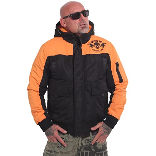 Yakuza Herren Mercy Ultimate Winterjacke, Schwarz/Orange, 3XL von Yakuza