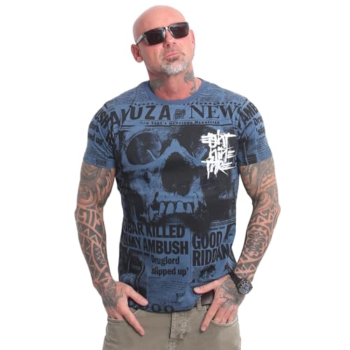 Yakuza Herren Newsflash T-Shirt, Mallard Blue, 3XL von Yakuza