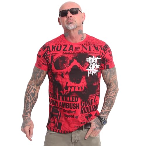 Yakuza Herren Newsflash T-Shirt, Ribbon Red, 3XL von Yakuza