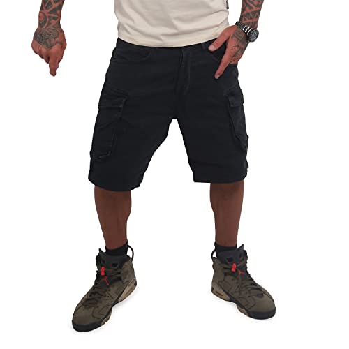 Yakuza Herren Old Tymes Cargo Shorts, Schwarz, 31W von Yakuza