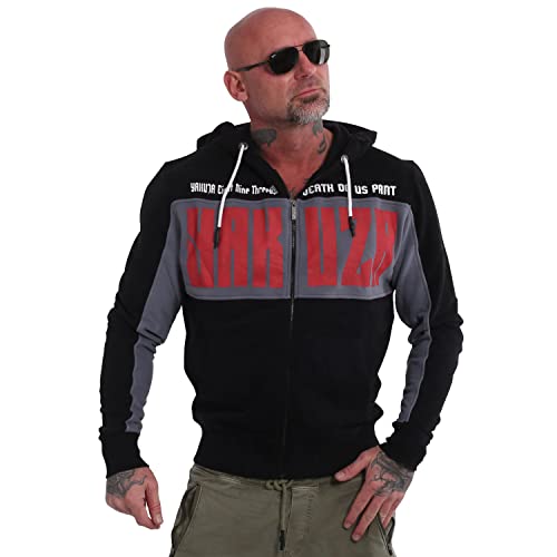 Yakuza Herren Part Two Face Kapuzenjacke, Schwarz, 6XL von Yakuza