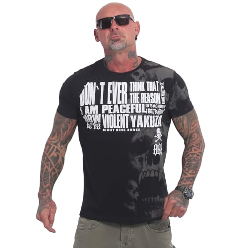 Yakuza Herren Peaceful Regular T-Shirt, Schwarz, L von Yakuza