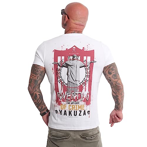 Yakuza Herren Poverty T-Shirt, Weiß, XL von Yakuza