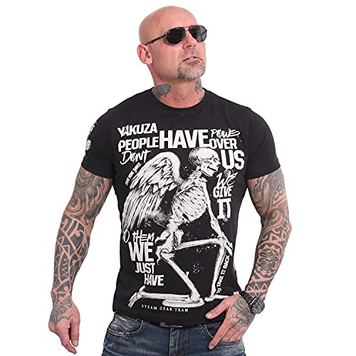 Yakuza Herren Power Over Us T-Shirt, Schwarz, M von Yakuza